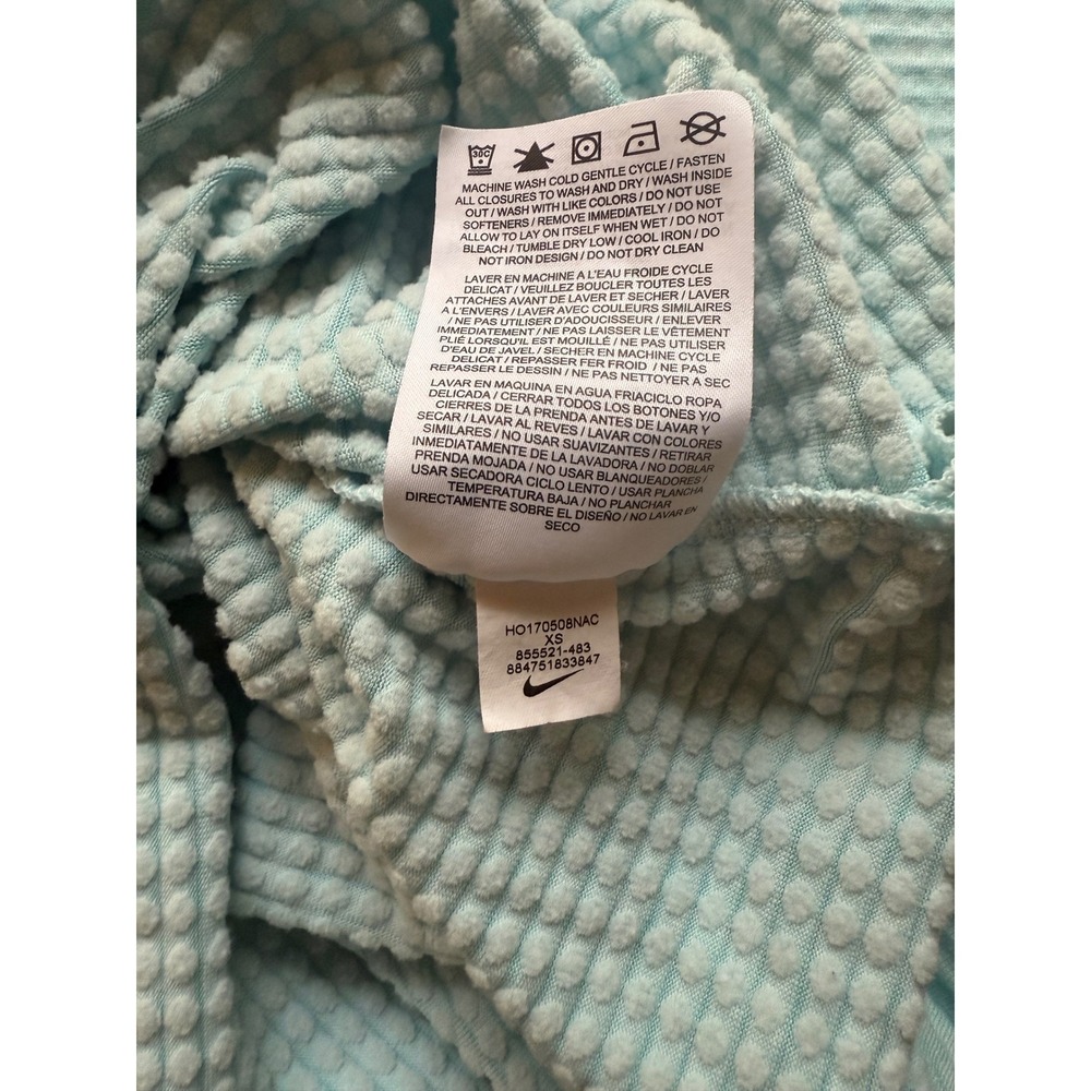 Nike Running Womens Mock Neck Zip Up Track Jacket‎ XS Aqua Dri-FIT Training - Picture 15 of 16